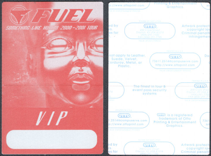 ##MUSICBP1517 - Fuel OTTO Cloth VIP Pass from the 2000-01 Something Like Human Tour