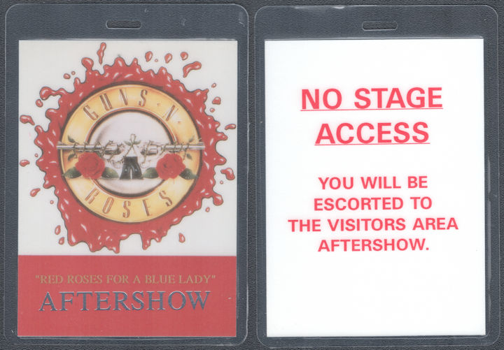 ##MUSICBP1525 - Oversized Guns N' Roses OTTO Cloth Aftershow Pass from the 1993 Use Your Illusion Tour