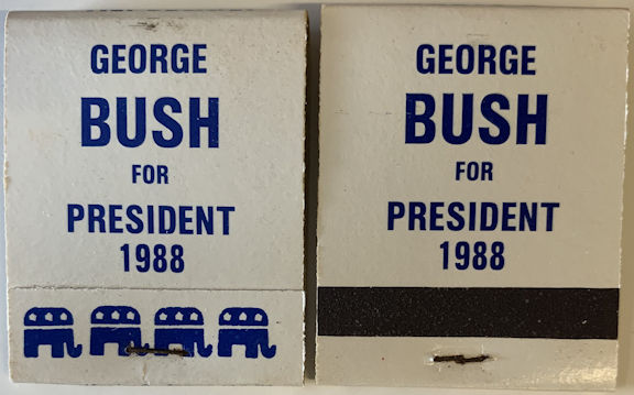 #PL355 - George Bush for President in 1988 Unused Pack of Matches