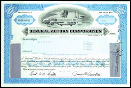 #ZZStock030 - Stock Certificate from General Mo...