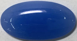 #BEADS0937 - Very Large 32mm Oval Tranluscent Blue Glass Cabochon