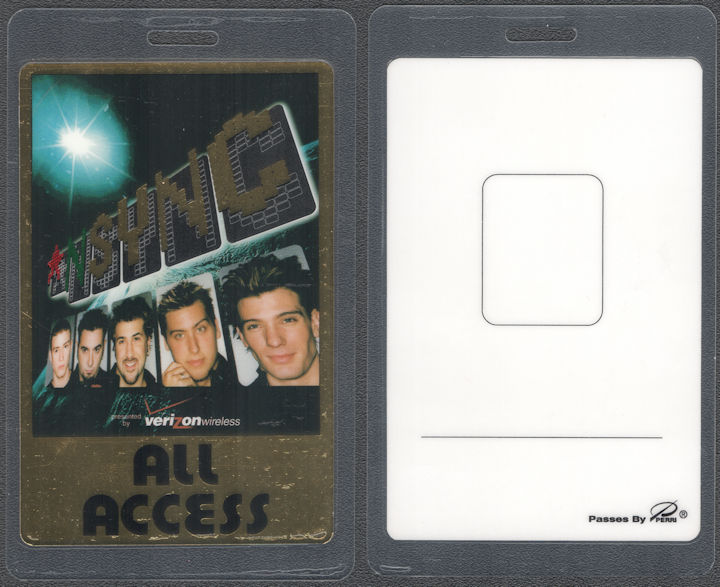 ##MUSICBP1940  - NSYNC Laminated Perri All Access Backstage Pass from the Ain't No Stopping Us Now Tour