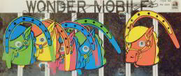 #MSH011 - Hippie Black Light Mobile with Horses with Flicker Eyes