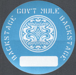 ##MUSICBP1522 - Gov't Mule OTTO Cloth Backstage Pass from the 2004 Deep End Tour