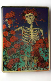 ##MUSICGD0159 - Licensed Stanley Mouse Grateful Dead Magnet Featuring a Skeleton in Roses