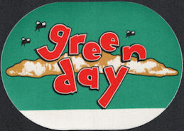 ##MUSICBP0618  - Green Day Oblong 1994 Dookie Tour T-Bird Cloth Backstage Pass