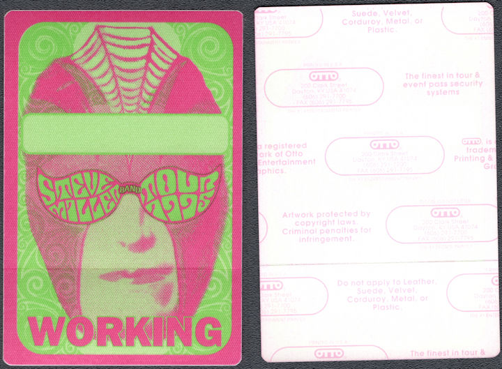 ##MUSICBP1792 - Steve Miller Band OTTO Cloth Working Pass from the 1995 Tour