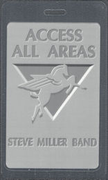 ##MUSICBP1720 - Steve Miller Band OTTO Laminated Access All Areas Pass from the 1989 Tour