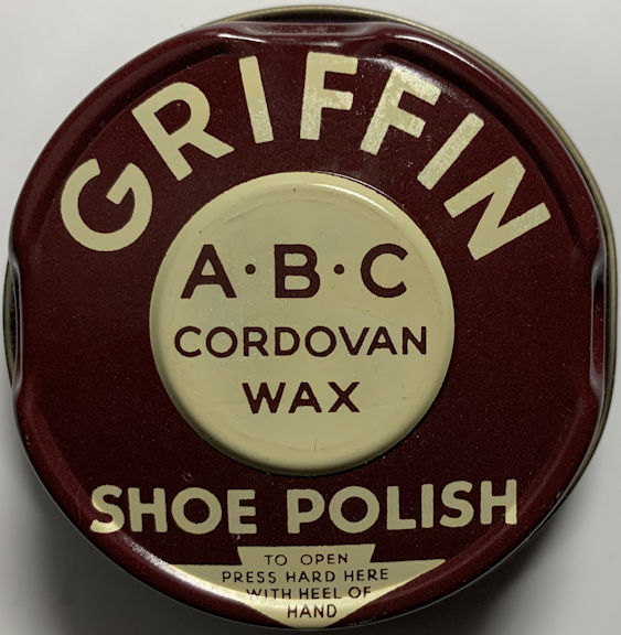 #CS497 - Griffin ABC Cordovan Wax Shoe Polish Tin - Full