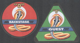 ##MUSICBP1981 - Pair of Bob Dylan OTTO Cloth Backstage Passes from the2006 Modern Times Tour