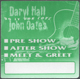 ##MUSICBP2021 -Daryl Hall & John Oates Cloth OTTO Backstage Pass from the 2003 "Do it for Love" Tour