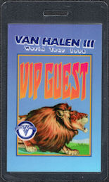 ##MUSICBP0230  - Van Halen 1998 Van Halen III Tour OTTO VIP/Guest Laminated Backstage Pass