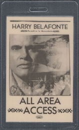 ##MUSICBP1529 - Harry Belafonte OTTO Laminated All Area Access Pass from the 1988 Paradise in Gazankulu Tour