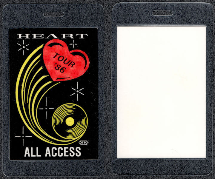 ##MUSICBP1273  - 1986 Heart Laminated Backstage Pass from the Heart Tour