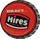 #BF118 - Group of 10 Hires Draft Root Beer Cork Lined Soda Caps