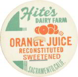 #DC053 - Hite's Dairy Farm Orange Juice Milk Bottle Cap