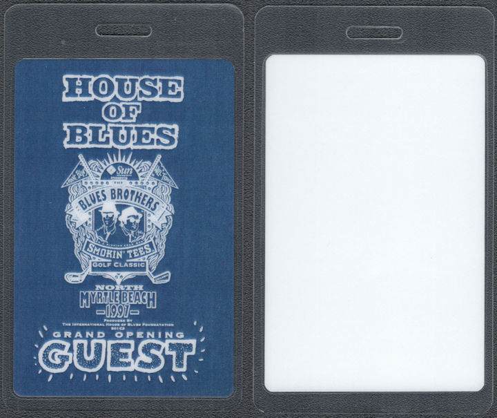 ##MUSICBP2133 - Rare House of Blues Blues Brothers OTTO Laminated Guest Pass from the 1997 Grand Opening in Myrtle Beach