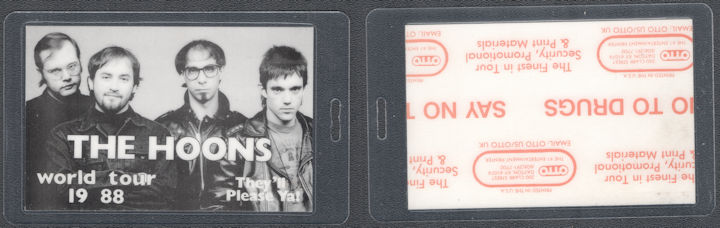 ##MUSICBP1532 - The Hoons OTTO Cloth Backstage Pass for the 1988 They'll Please Ya! Tour