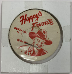 #DC228 - Scarce Milk Cap from Buffalo, N.Y. Picturing Hopalong Cassidy - Hoppy's Favorite