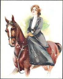 #MSPRINT150 - 1908 Victorian Print - Lady Equestrian - Maud Strumm