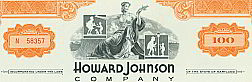 #ZZStock018 - Howard Johnson 100 Share Stock Certificate