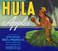#ZLC173 - Hula Apples Crate Label