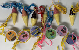 #TY756 - Group of 12 Different Ice Cream Related Vending Necklaces with Charms