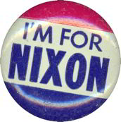 #PL165.1 - Red, White, and Blue I'm for Nixon Pinback