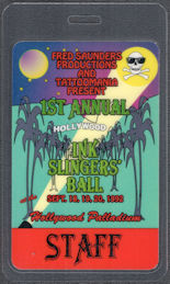 ##MUSICBP1660 - The 1st Annual Ink Slingers' Ball OTTO Laminated Staff Pass from 1992
