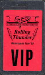 ##MUSICBP1795 - IPI 1995 Rolling Thunder Motorsports OTTO Laminated VIP Pass