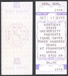 ##MUSICBPT0038 - 1975 Isaac Hayes Ticket from t...