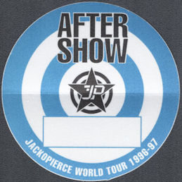 ##MUSICBP1538 - Scarce Jackopierce OTTO Cloth After Show Pass from the 1996-1997 World Tour