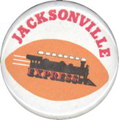 #BHSports044 - Pinback from the defunct WFL Jacksonville Express