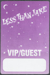 ##MUSICBP1583 - Rare Less Than Jake OTTO Cloth VIP/Guest Pass from the 1996 Losing Streak Tour