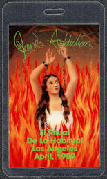 ##MUSICBP1279  - 1989 Jane's Addiction Laminated Backstage Pass from the El Ritual De Lo Habitual Tour