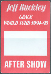 ##MUSICBP1542 - Scarce Jeff Buckley OTTO Cloth After Show Pass from the 1994-95 Grace World Tour