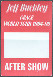 ##MUSICBP1542 - Scarce Jeff Buckley OTTO Cloth After Show Pass from the 1994-95 Grace World Tour