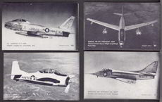 #Cards087 - 1950s Exhibit Supply Cards Featuring Jets and Planes