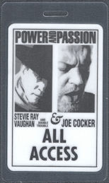 ##MUSICBP1723 - Stevie Ray Vaughan/Joe Cocker OTTO Laminated All Access Pass from the 1990 Power and Passion Tour