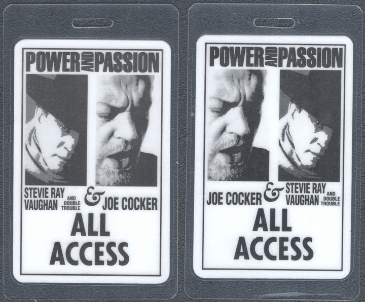 ##MUSICBP1723 - Stevie Ray Vaughan/Joe Cocker OTTO Laminated All Access Pass from the 1990 Power and Passion Tour