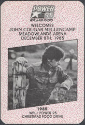 ##MUSICBP0060  - Rare 1985 John Cougar Mellencamp OTTO Cloth Backstage Pass from the Meadowlands Arena Concert - WPLJ