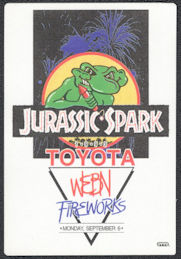 ##FI284 - 1993 Toyota WEBN Cincinnati Fireworks Jurassic Spark OTTO Cloth Pass