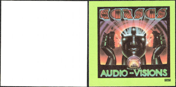 ##MUSICBP0034  - 1980 Kansas Cloth OTTO Backstage Pass from the Audio-Visions Tour