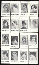 #TZCards215 - Complete Set of 16 Different Exhibit Supply Radio Arcade Cards For Single Men