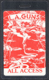 ##MUSICBP1298 - L.A. Guns Laminated OTTO Backstage Pass from the 1989-90 Tour - All Access and VIP