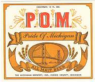 #ZLBE017 - Group of 5 Pride of Michigan Labels - Mackinac Bridge