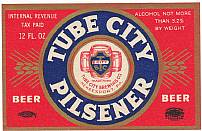 #ZLBE019 - Tube City Pilsener IRTP Beer Label