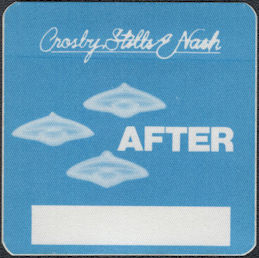 ##MUSICBP1826 - Crosby, Stills, and Nash Cloth OTTO After Show Pass from the Daylight Again Tour - Light Blue