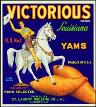 #ZLC086 -Victorious Louisiana Yam Crate Label