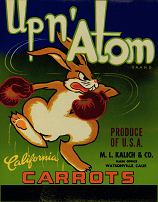 #ZLC109 - Up N' Atom California Carrot Crate Label